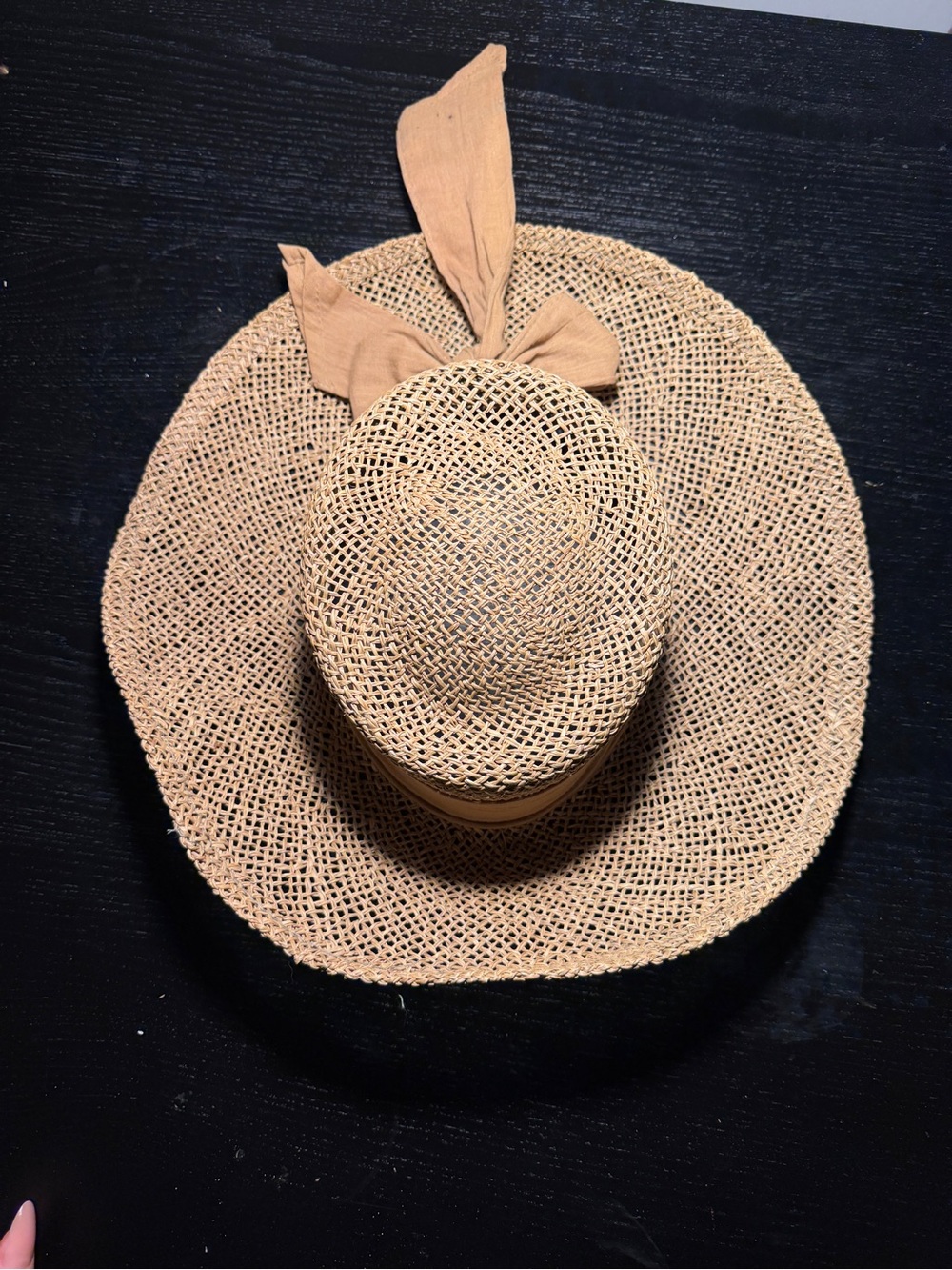 Structured 15” Wide Brim Straw Sun Hat | Stiff Brim Neutral Beach Hat